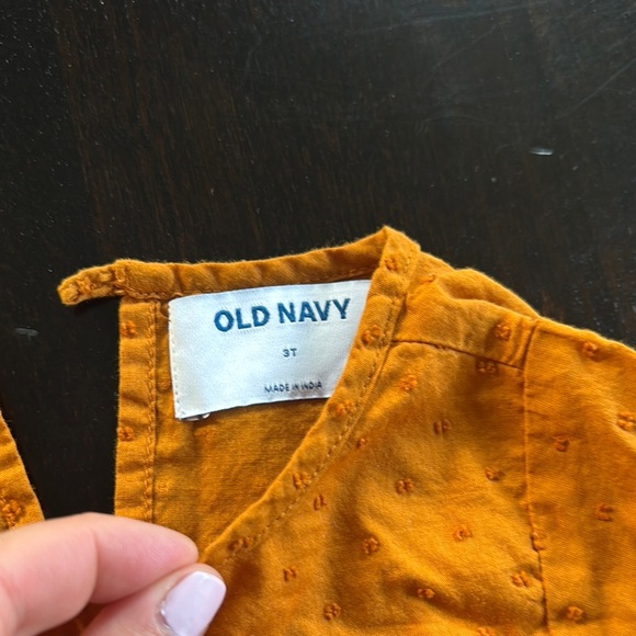 Old Navy Orange Blouse with Gathered Neckline - Picture 2 of 2
